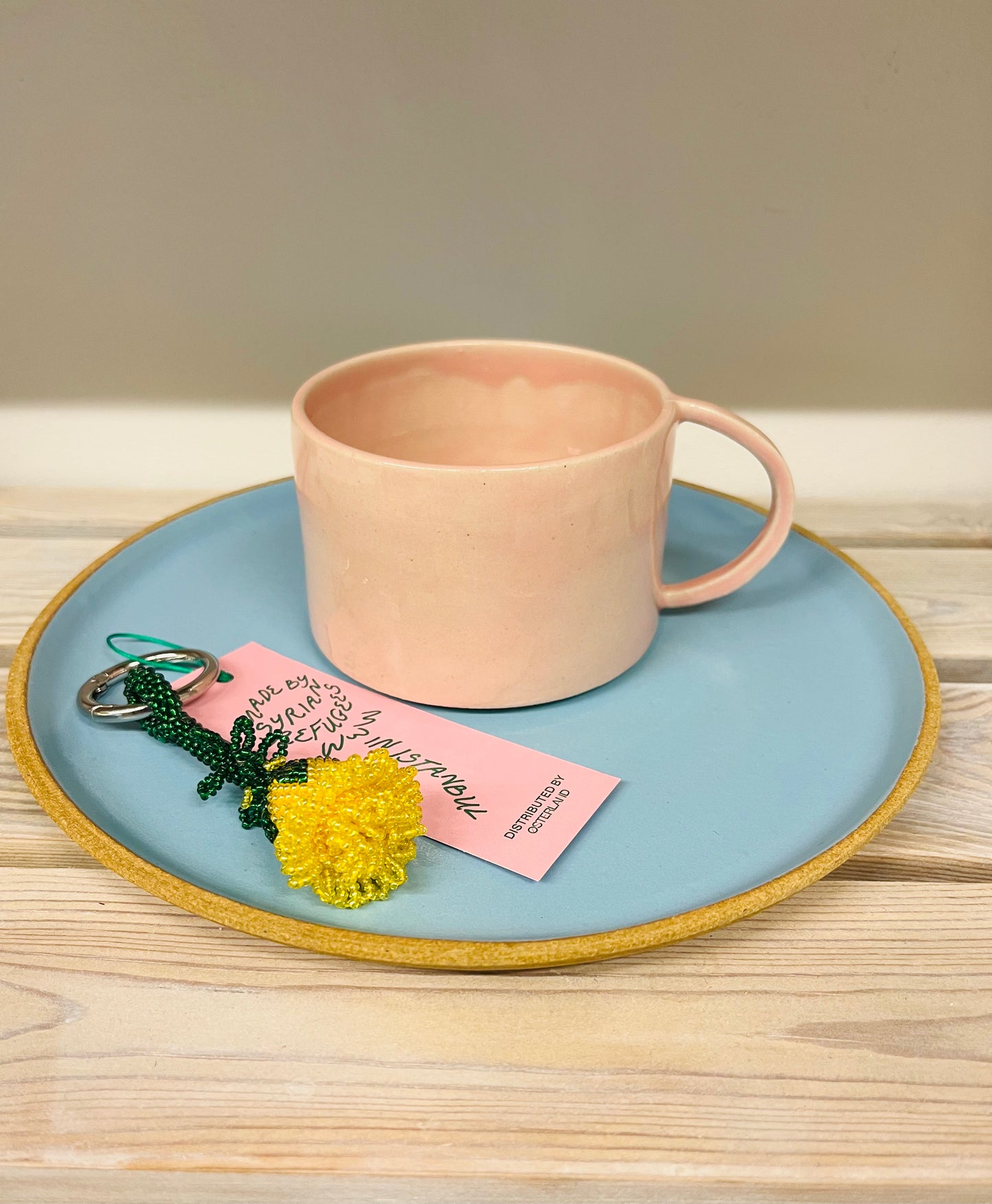Pink rose cup