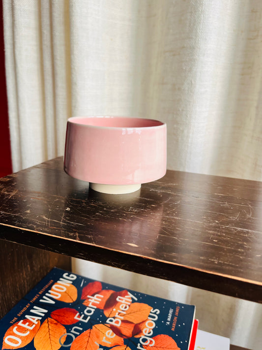 Pink rose cup without handle