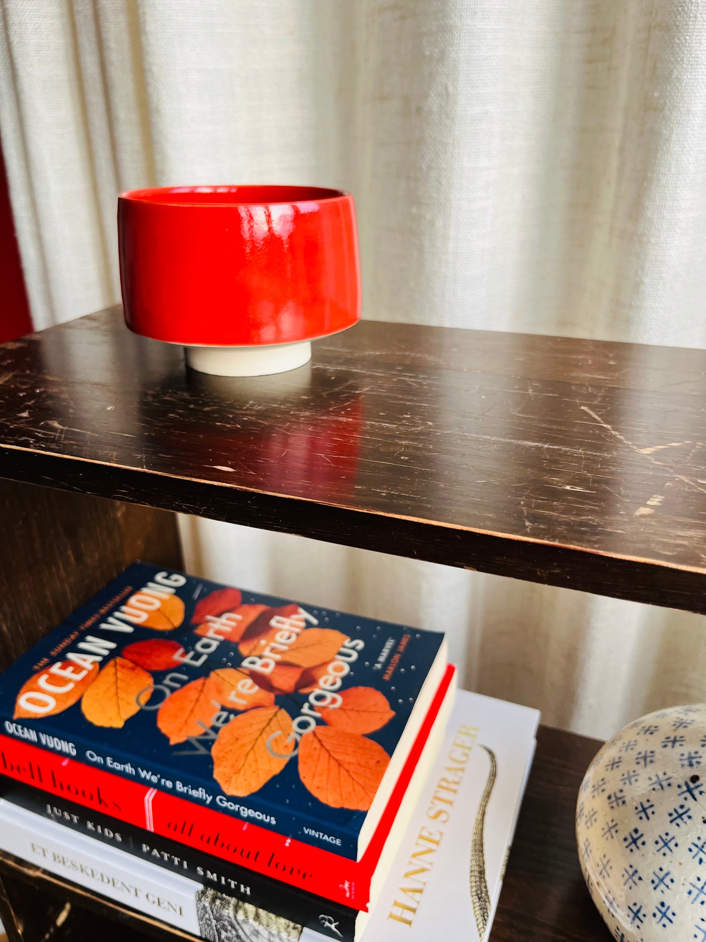 Red rose cup without handle